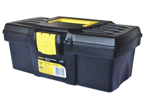 Goodyear, Caja de herramientas pequeña de 13 pulgadas con compartimento  lateral extraíble, caja de plástico con asa, caja de almacenamiento