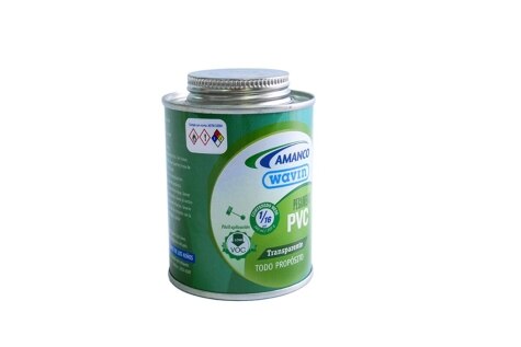 Pegamento PVC para uso general transparente 1/4 galon Amanco